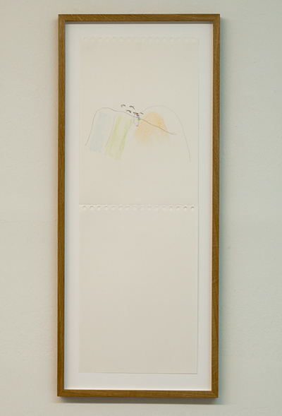 Richard Tuttle / Richard Tuttle Source  2012  7 parts, each: 59.5 x 21 cm pencil, colored pencil and collage (grey cardboard) on paper