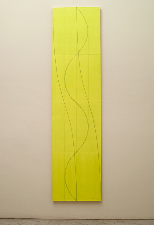 Robert Mangold / Robert Mangold Double Line Column 2  2005  304.8 x 76.2 cm   acrylic and pencil on canvas