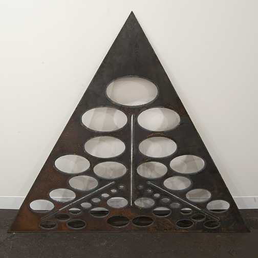 Rita McBride / Rita McBride Triangle Oval Template  2006 127 x 147 x 8 cm plasma cut, 8mm steel plate