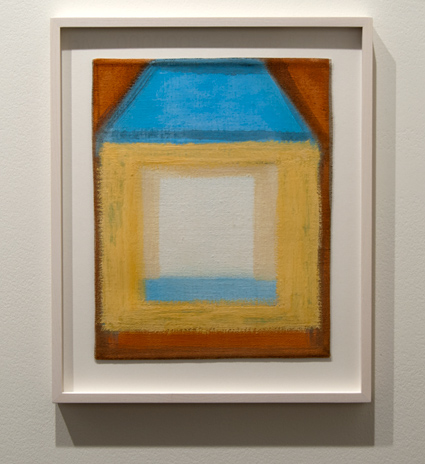Joseph Egan / Joseph Egan the blue roof  2012 28,5 x 32 x 2,5 cm various paints on canvas with framing