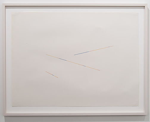Fred Sandback / Fred Sandback Untitled  1986 56,7 x 76,5 cm pencil and color crayon on paper