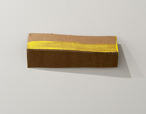 Richard Tuttle / Richard Tuttle Formal Alphabet M  2015 11.8 x 33.1 cm acrylic on corrugated cardboard, steel nails
