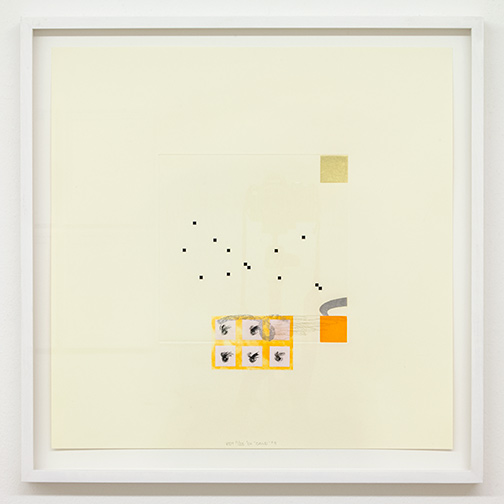 Richard Tuttle / Richard Tuttle Gold  2001 each: 37.5 x 37.5 cm suite of five colored etchings with aquatint, spitbite, softground, screenprinting, chine colle, and gold and platinum leaf Ed. 11/25 publisher: Brooke Alexander Editions printer: Burnet Editions