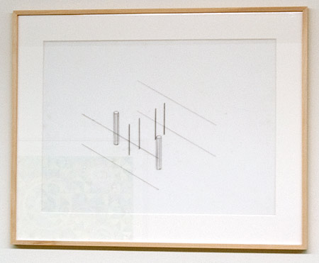 Fred Sandback / Fred Sandback Untitled  1991 44.5 x 61 cm  /  17.5 x 24” pencil and black pastel on Mylar