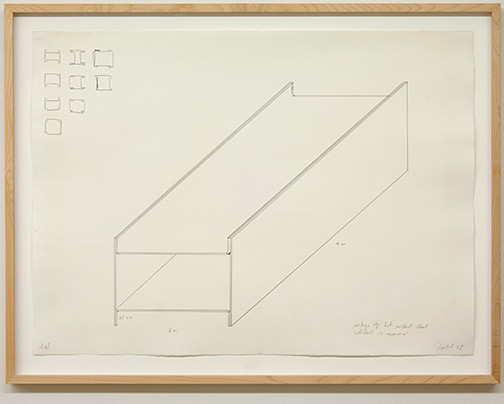 Donald Judd / Untitled  1978  55.8 x 76.2 cm graphite on paper