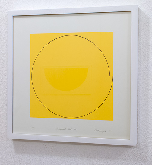 Robert Mangold / Robert Mangold Imperfect Circle #2 (yellow)  1973  36.8 x 36.8 cm serigraph on Rives BFK paper  Ed. 27/50 Fischbach Gallery, NY Printer John Campione, NY