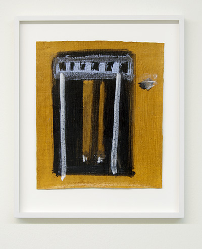 Joseph Egan / on Hydra Nr. 54  2010  30 x 23.5 cm framed: 40 x 33.5 x 2.5 cm various paints on canvas