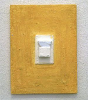 Joseph Egan / princess  2007  24 x 18 x 3.5 cm paints, sand and wood on canvasboard
