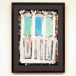 Joseph Egan / Dovecote #2  2007  37 x 28 x 2.5 cm various paints on paper with framing
