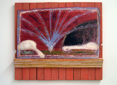 Joseph Egan / Die schöne Müllerin  2003 / 2008  (Franz Schubert gewidmet) 50 x 56 x 7.5 cm painted wood and painted panel