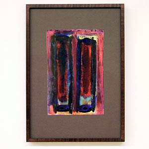 Joseph Egan / wine with friends #1  2007  31 x 22 x 2.5 cm various paints on paper with framing