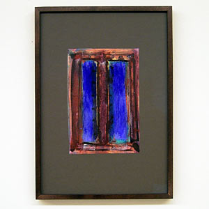 Joseph Egan / wine with friends #5  2007  31 x 22 x 2.5 cm various paints on paper with framing