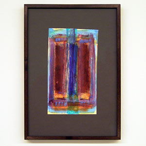 Joseph Egan / wine with friends #6  2007  31 x 22 x 2.5 cm various paints on paper with framing