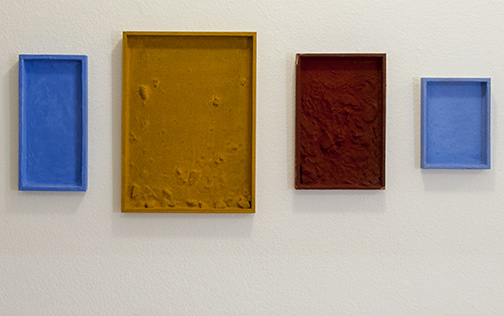 Joseph Egan / Egyptian Quartet (in 4 parts)200230 x 100 x 3 cmvarious paints, sand and stones on wood
