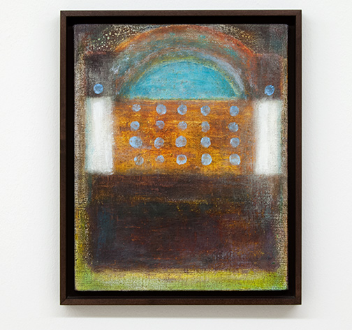 Joseph Egan / Old Ways  2014  38.5 x 31.5 x 3 cm various paints on canvas with framing