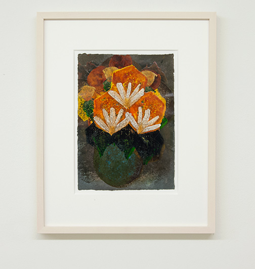 Joseph Egan / colorcomb (Nr. 42)  2014  49 x 39 x 3 cm Paper: 30 x 21 cm Oil paints on paper with framing