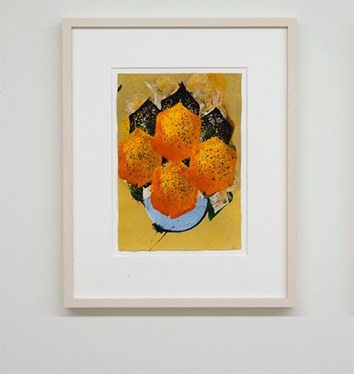 Joseph Egan / colorcomb (Nr. 37)  2014  49 x 39 x 3 cm Paper: 30 x 21 cm Oil paints on paper with framing