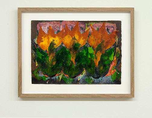 Joseph Egan / colorcomb (Nr. 64)  2014  29.5 x 38.5 x 2.5 cm Paper: 21 x 30 cm Oil paints on paper with framing