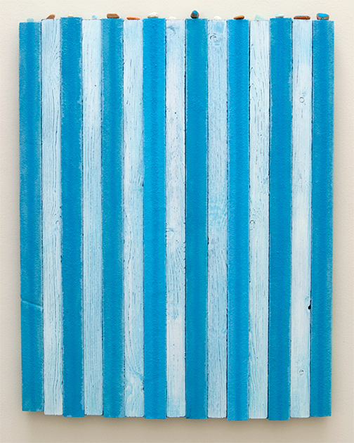 Joseph Egan / pool  1992  90 x 70 x 3.5 cm Oil paints and sand on wood with free elements