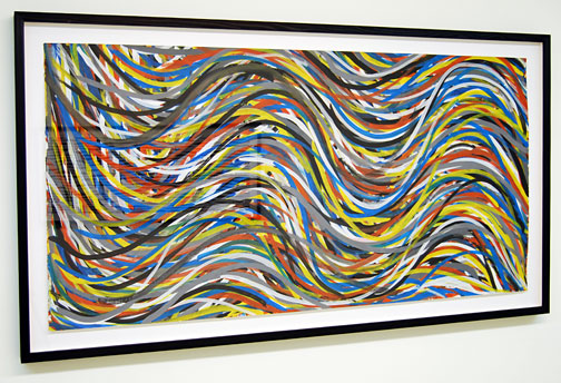 Sol LeWitt / Wavy Horizontal Brushstrokes  1995  78.7 x 153.7 cm gouache on paper