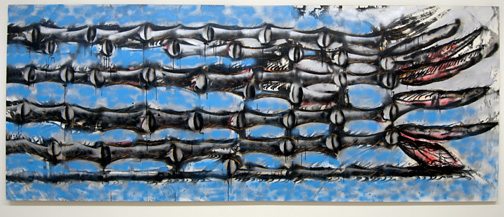 Mario Merz / Mario Merz untitled (Le Zampe di Torino)  1981  148 x 381 cm acrylic and charcoal on canvas
