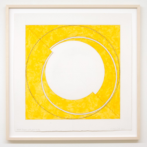 Robert Mangold / Robert Mangold Split Square with Open Center  2012  76.2 x 75.6 cm pastel and pencil on paper