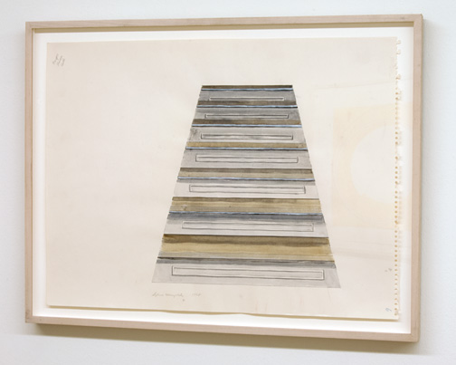 Sylvia Plimack-Mangold / Sylvia Plimack Mangold Untitled (staircase)  1968  45.7 x 61 cm acrylic and pencil on paper