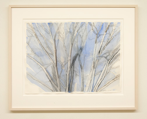 Sylvia Plimack-Mangold / Sylvia Plimack Mangold Blue Pin Oak  2012  45.5 x 60 cm graphite, watercolor and oil on paper