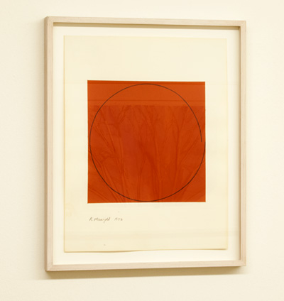 Robert Mangold / Robert Mangold Distorted circle within a orange square  1972  35.6 x 28 cm   acrylic on paper