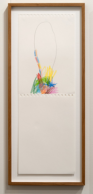 Richard Tuttle / Source  2012  7 parts, each 59.5 x 21 cm pencil, colored pencil and collage (grey cardboard) Sales only as a complete work with all parts