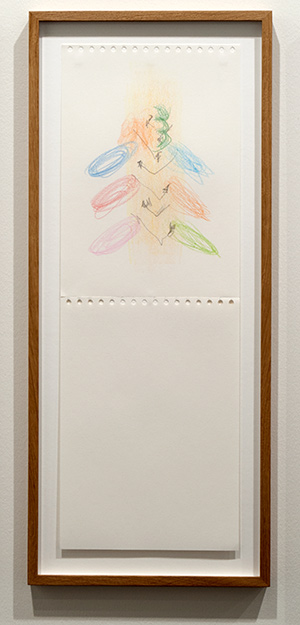 Richard Tuttle / Source  2012  7 parts, each 59.5 x 21 cm pencil, colored pencil and collage (grey cardboard) Sales only as a complete work with all parts