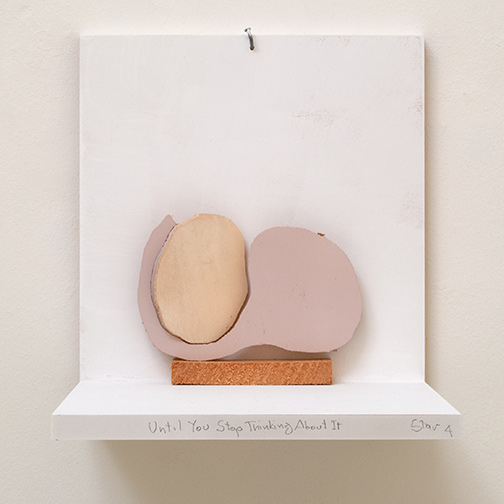 Richard Tuttle / Until You Stop Thinking About It     Stars #4  2019  15 x 19 x 4 cm wood and painted wood