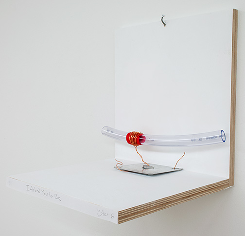 Richard Tuttle / I Asked You To Be Stars #6  2019  9.5 x 30 x 10.2 cm metal plate, wire, tape and plastic tube