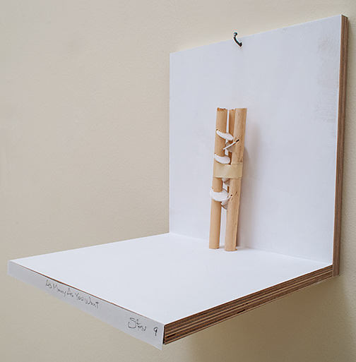 Richard Tuttle / As Many As You Want Stars #9  2019 20.5 x 5 x 5.5 cm wood, cardboard and tape