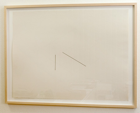 Fred Sandback / Untitled  1980 57.1 x 76.2 cm  /  9.5 x 10.25 " Ink and pencil on paper FLS 0086