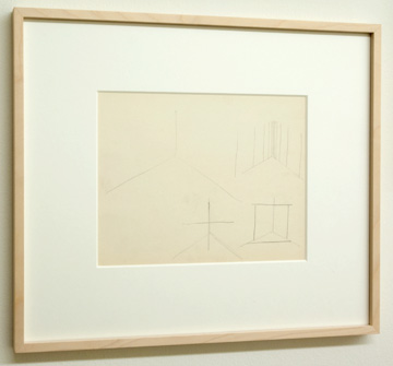 Fred Sandback / Untitled  1971  21.6 x 27.9 cm  /  9.5 x 10.25 " Pencil on heavy white paper FLS 0937