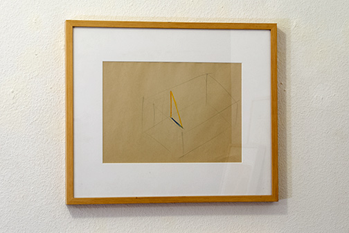 Fred Sandback / Untitled     21 x 29 cm pencil and color crayon on paper