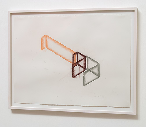 Fred Sandback / Untitled  1988  56.5 x 76.5 cm pastel on paper  Annemarie Verna Galerie Scheuchzerstrasse 35