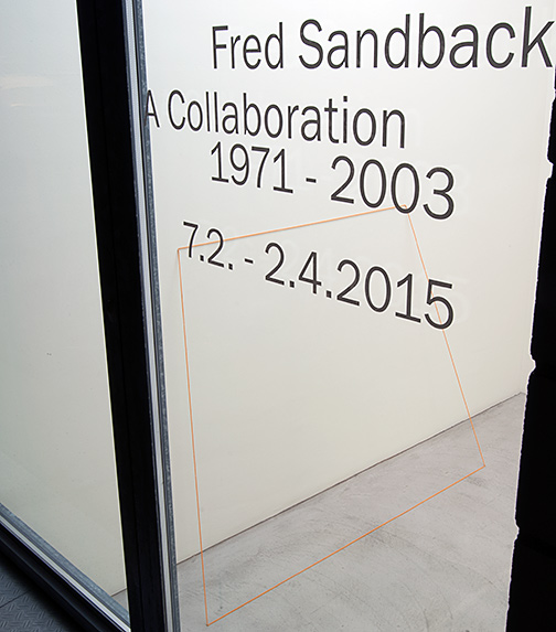 Fred Sandback / Fred Sandback und Annemarie Verna Galerie. Eine Zusammenarbeit 1971 bis 2003.