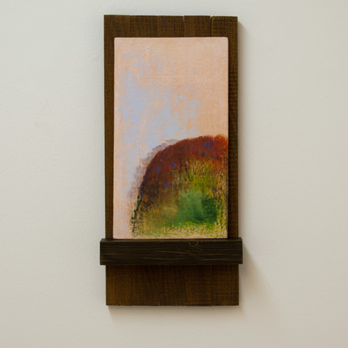 Joseph Egan / Joseph Egan a little farther  2012  50 x 24 x 7 cm painted wood and various paints and sand on panel