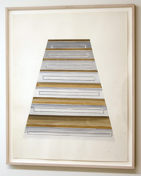 Sylvia Plimack-Mangold / Sylvia Plimack Mangold Untitled (staircase)  1968 73.6 x 58.5 cm acrylic and pencil on paper