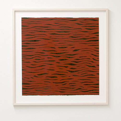 Sol LeWitt / Horizontal Brushstrokes (More Or Less)  2002  57 x 56.6 cm gouache on paper