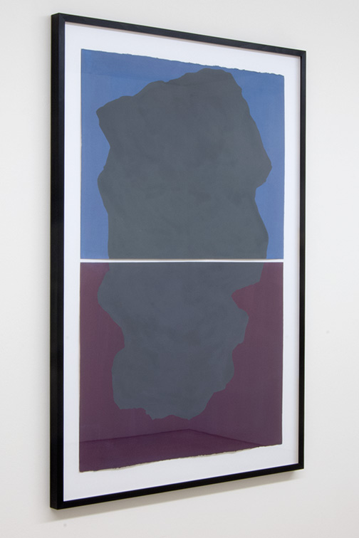 Sol LeWitt / Diptych with Irregular Forms on Two Different Colors  1997  114.3 x 76.2 cm   gouache on paper