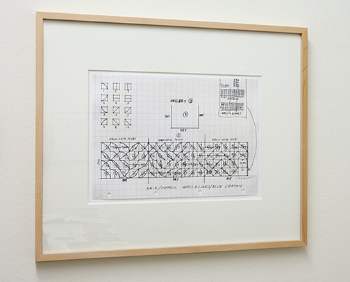 Sol LeWitt / Working Drawing Butler Gallery Kilkenny Castle, Ireland  n.d. 21 x 29.7 cm ink and pencil on checkered paper