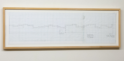 Sol LeWitt / Working Drawing for Concrete Block Structure (Tschudi)  2000  25.9 x 90.8 cm pencil on checkered paper