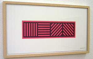 Sol LeWitt / Lines in four directions in color on color  2004 portfolio of 6 two color linocuts, each 25 x 48 cm Ed. 75 AP 8/8