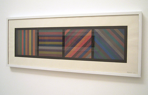 Sol LeWitt / Bands of lines in four directions  1993 26.7 x 72.4 cm woodblock Ed.113/125